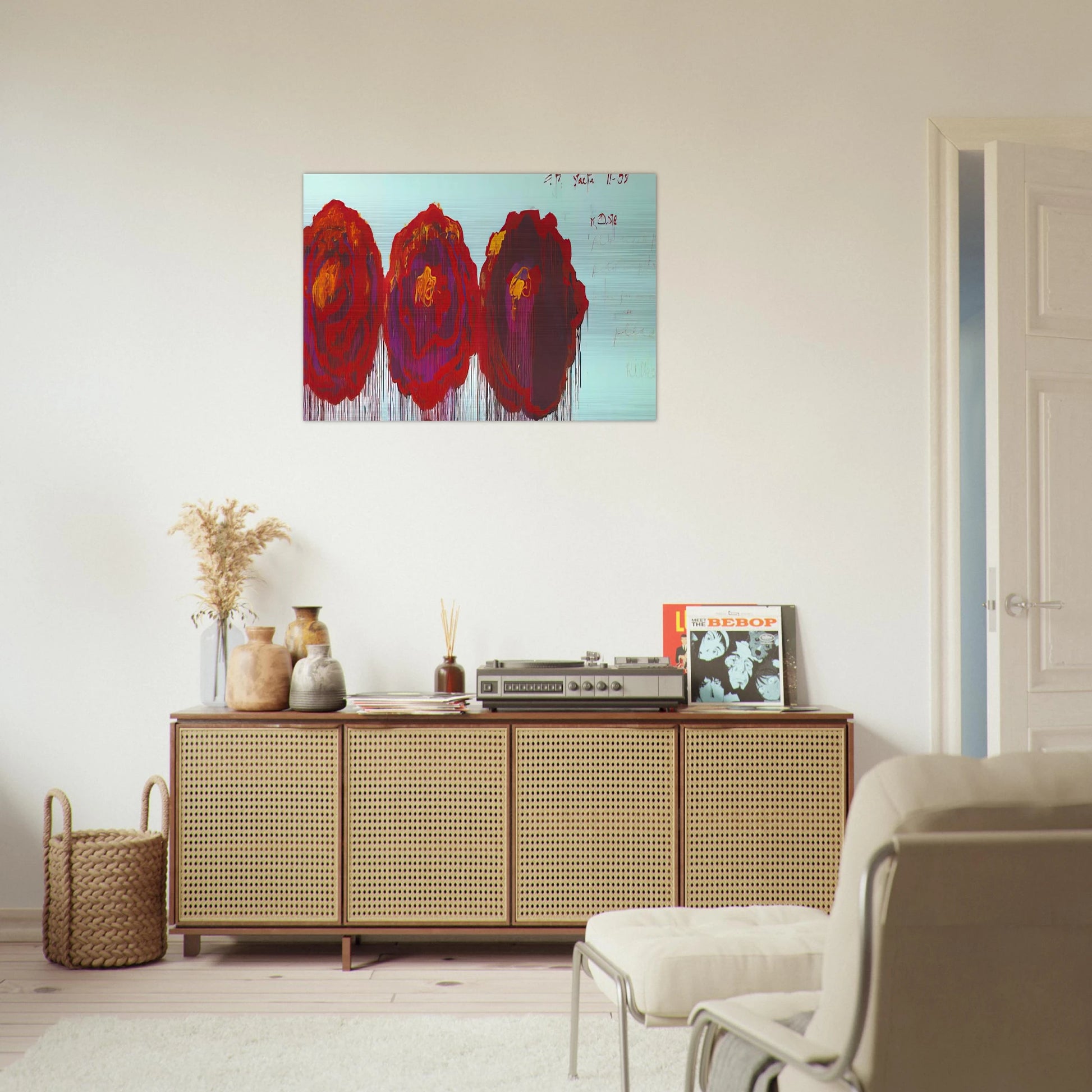 The Rose  IV  - Cy Twombly Brushed Aluminum Print - 70x100 cm / 28x40 inches | Cy Twombly Aluminum Print | Cy Twombly Prints