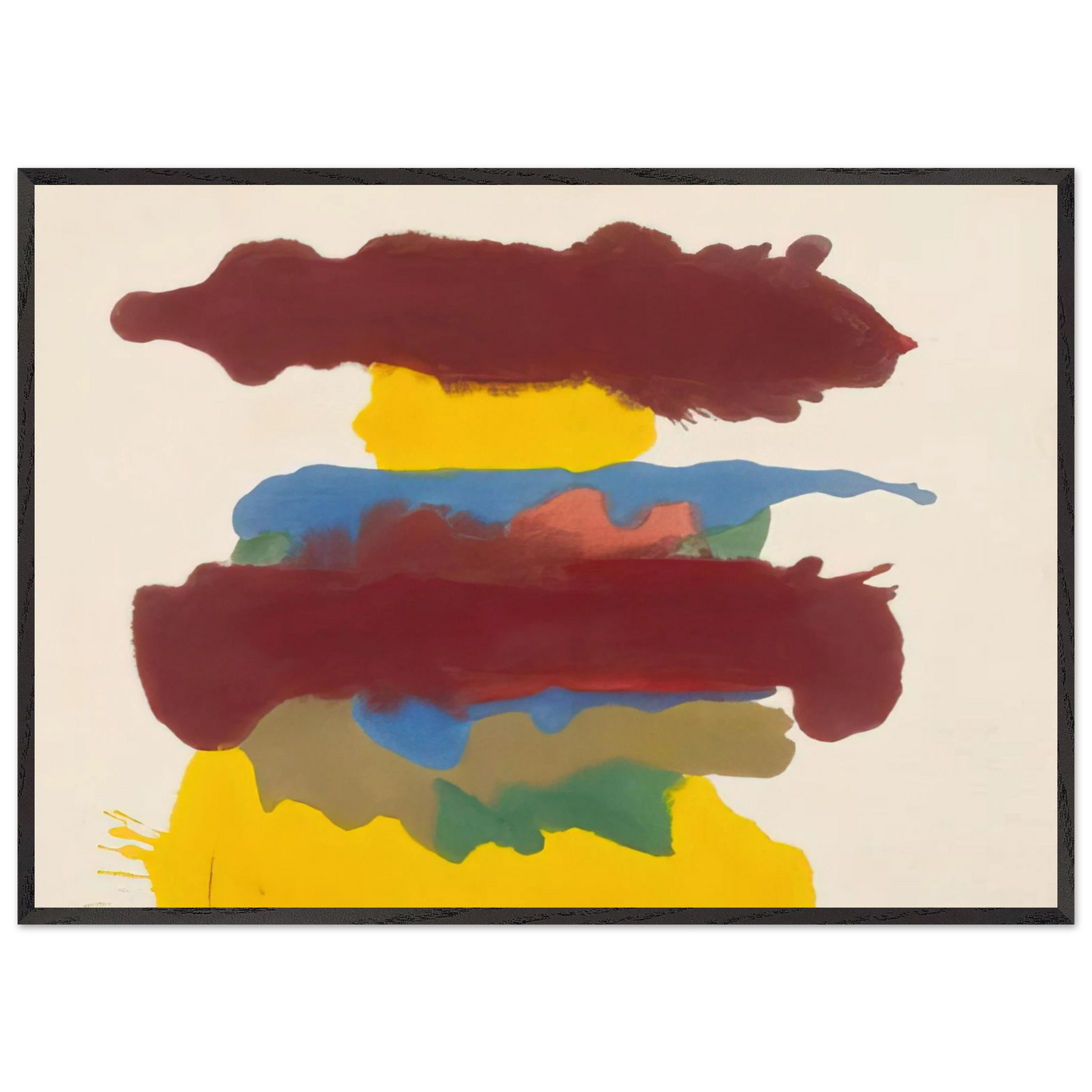 Helen Frankenthaler - Weather Change - 1963 Wall art - 30x40 cm / 12x16 inches - Premium Wooden Framed Poster With Fine Art Paper - Black frame