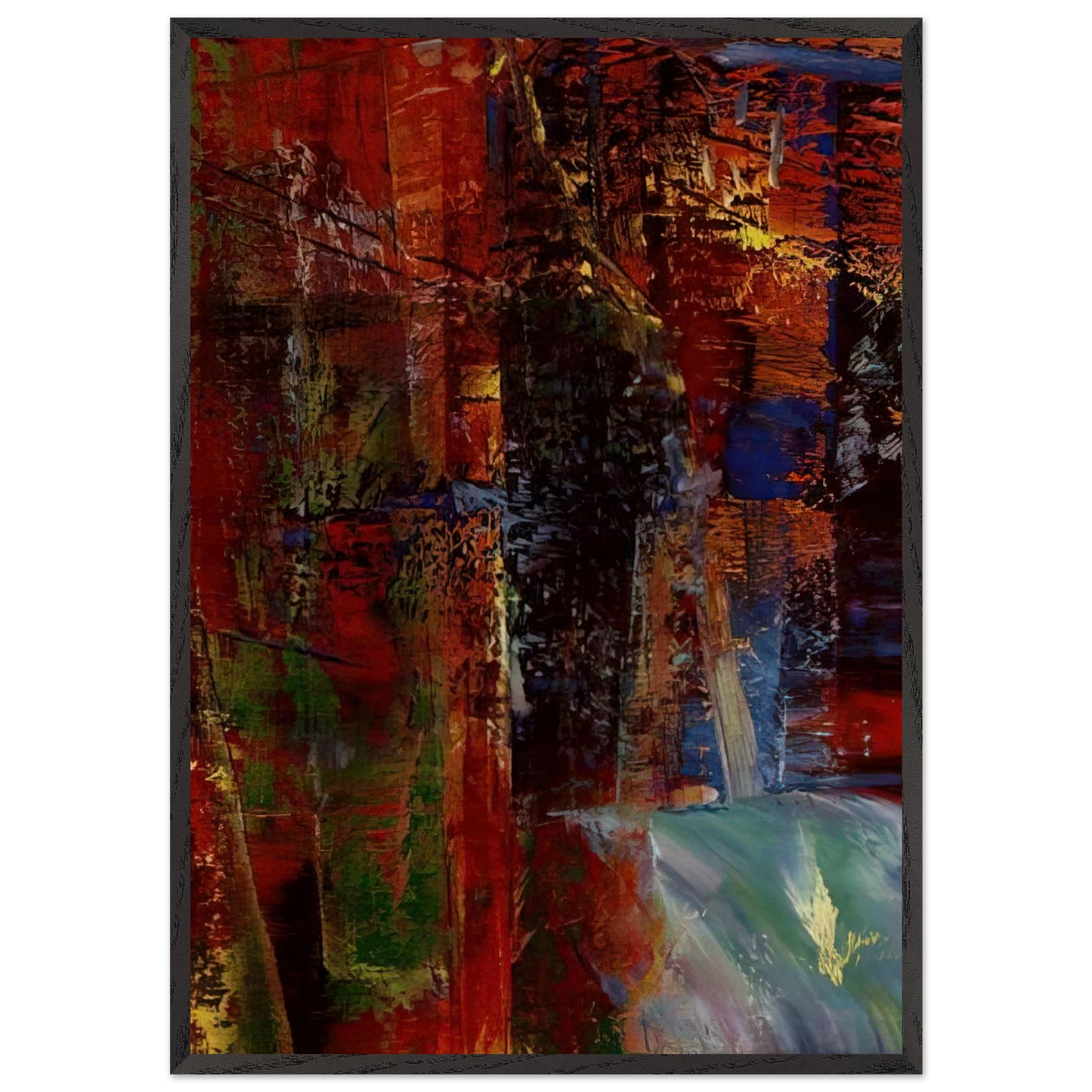 DARK - Gerhard Richter Framed Art Print – Black Wooden Frame - Default Title - -Framed Art Print