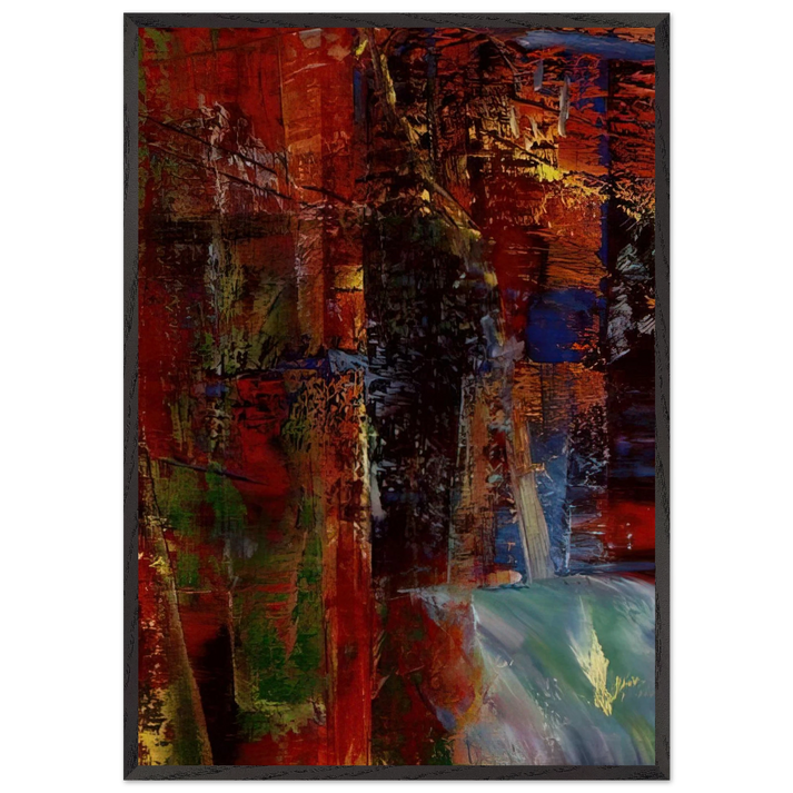 DARK - Gerhard Richter 70x100 cm / 28x40 inches Framed Art Print – Black Wooden Frame