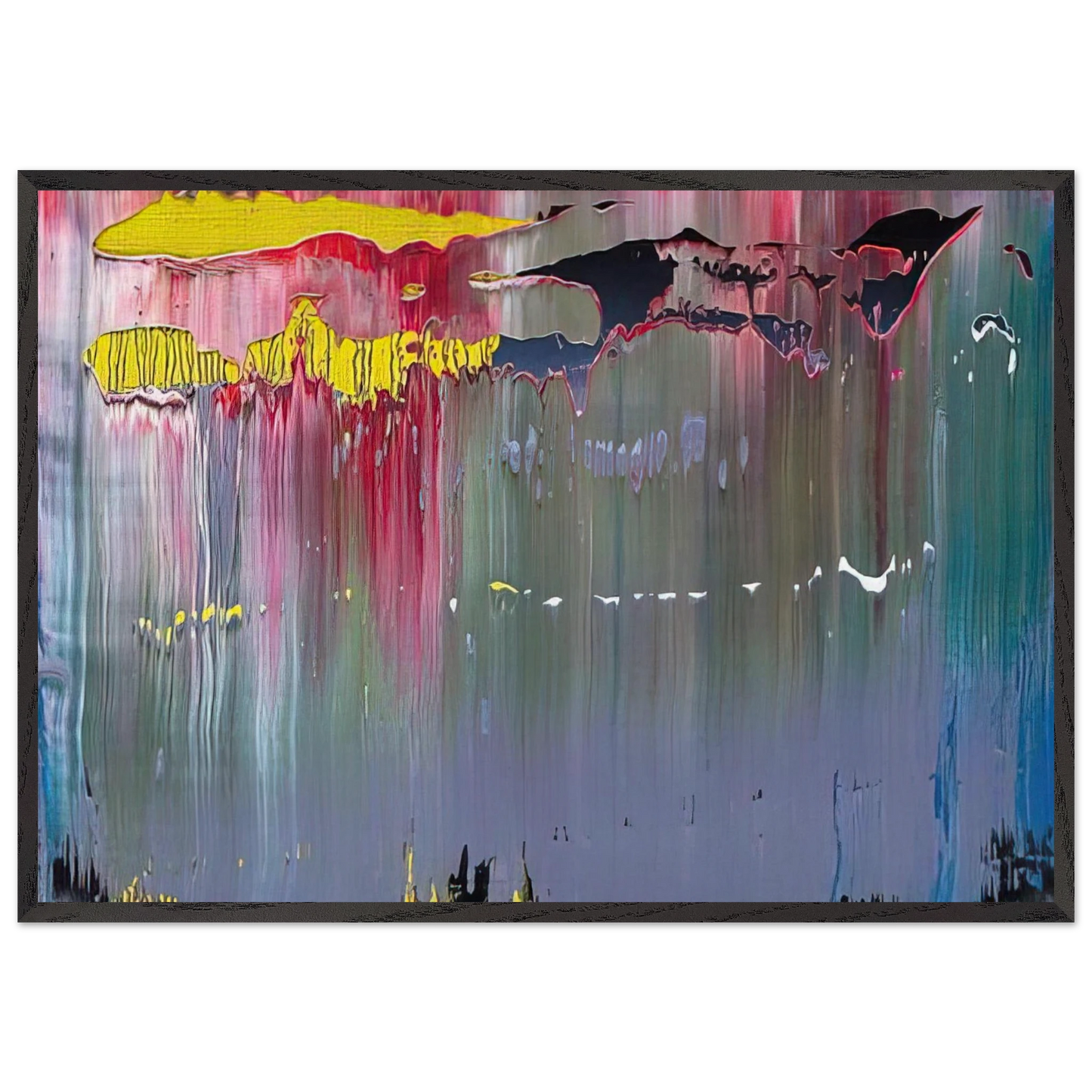 ABSTRACT PICTURE - Gerhard Richter Framed Art Print – Black Wooden Frame - Default Title - -Framed Art Print