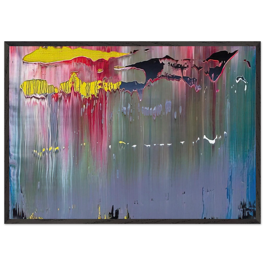 ABSTRACT PICTURE - Gerhard Richter Framed Art Print – Black Wooden Frame - Default Title - -Framed Art Print