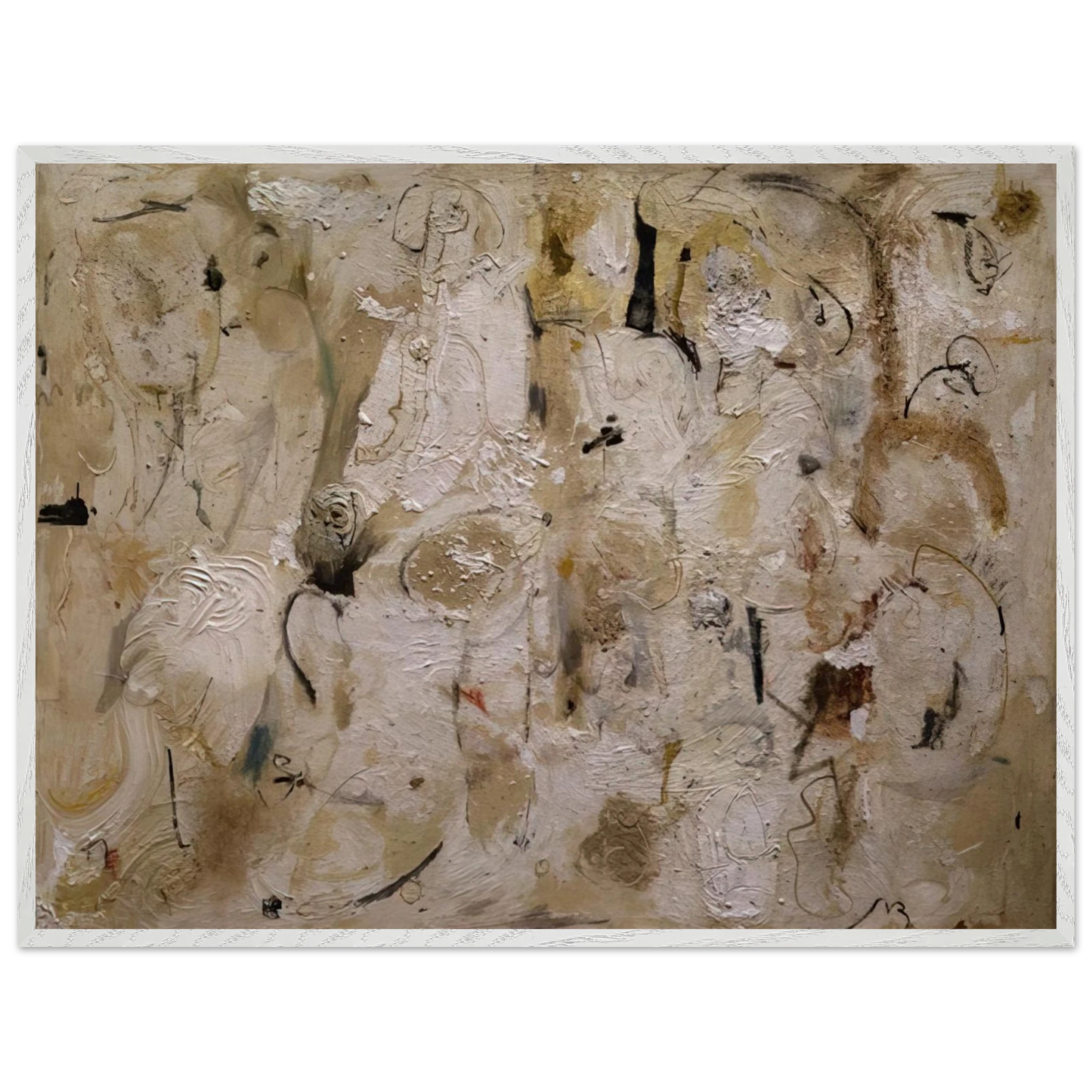 Helen Frankenthaler - Painted on 21st Street - 1951 Wall art - A1 (59.4 x 84.1  cm) - Premium Wooden Framed Poster With Fine Art Paper - White frame