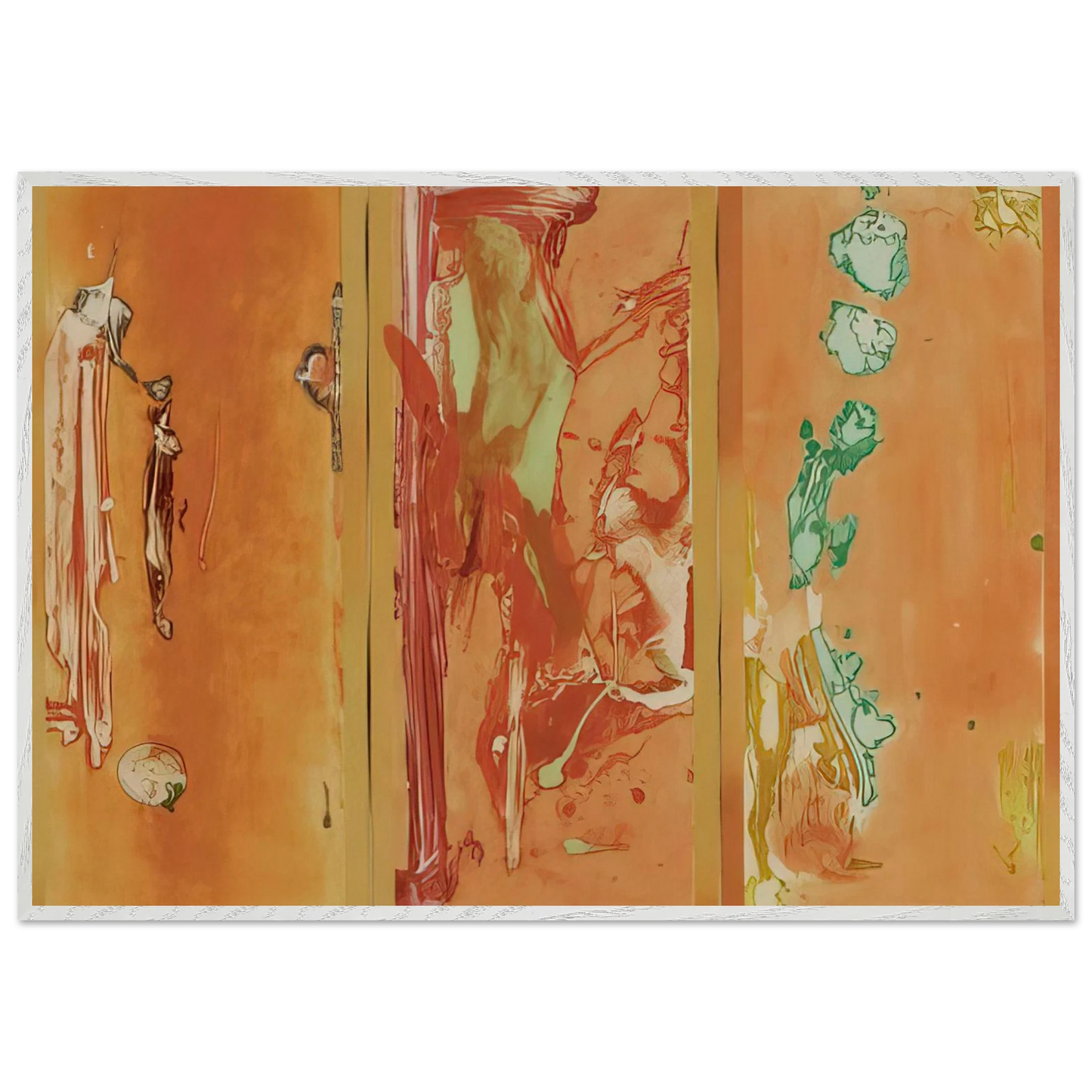 Helen Frankenthaler - Gateway - 1988 Wall art - 20x25 cm / 8x10 inches - Premium Wooden Framed Poster With Fine Art Paper - White frame