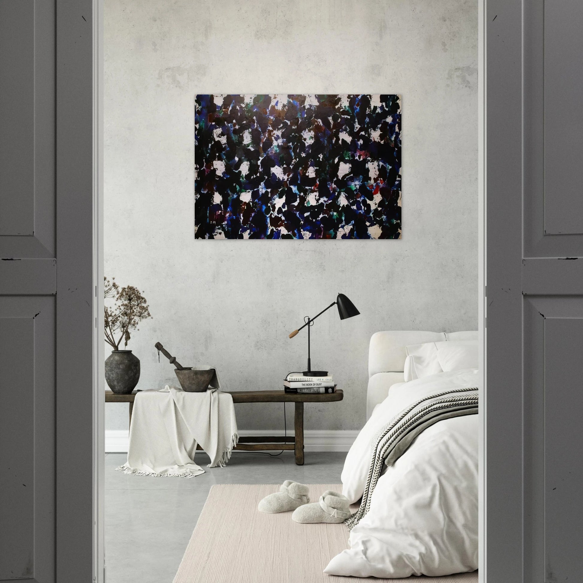 Free Floating Clouds - Sam Francis Brushed Aluminum Print - 70x100 cm / 28x40 inches | Sam Francis Aluminum Print | Sam Francis Prints