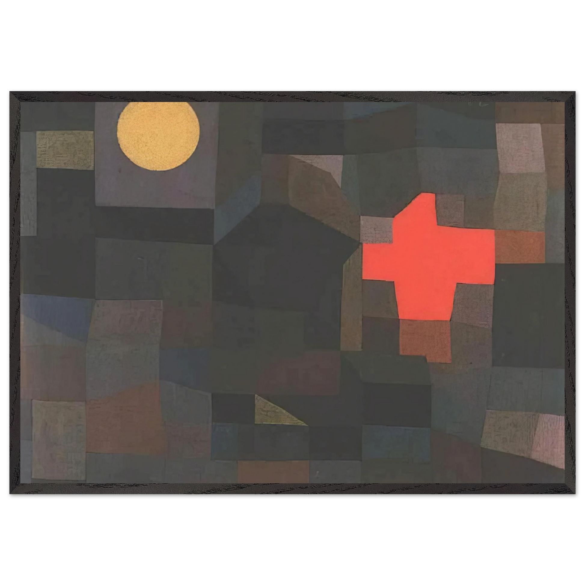 FIRE FULL MOON 1933 - Paul Klee Framed Art Print – Black Wooden Frame - Default Title - -Framed Art Print