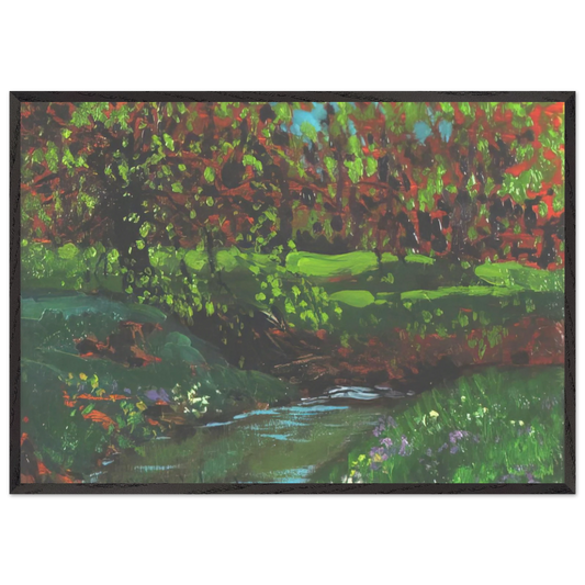 Green Pool - Post-Impressionism - Frank Johnston Framed Art Print – Black Wooden Frame - Default Title - -Framed Art Print