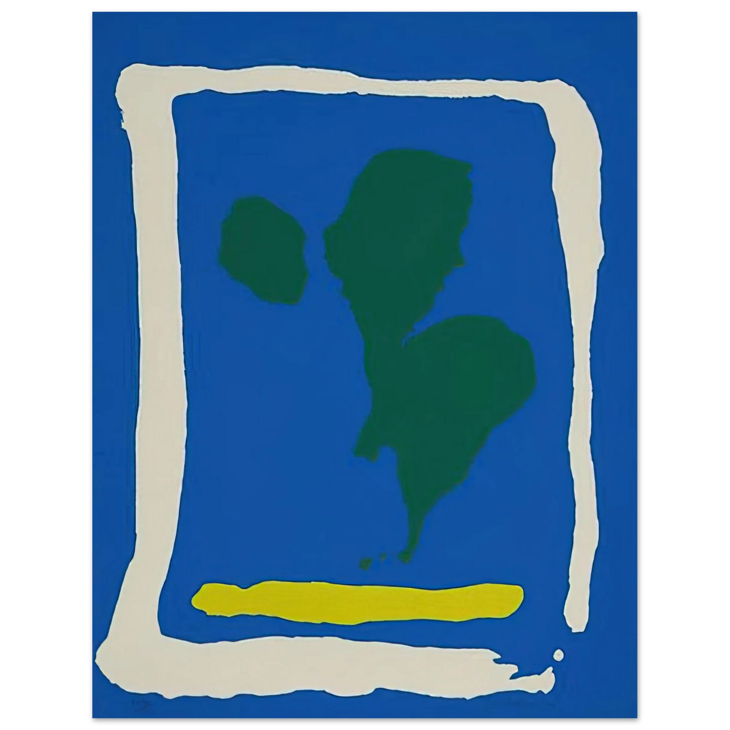 Helen Frankenthaler - Air Frame - 1965 Wall art - 25x60 cm / 10x24 inches - Fine Art Poster - -