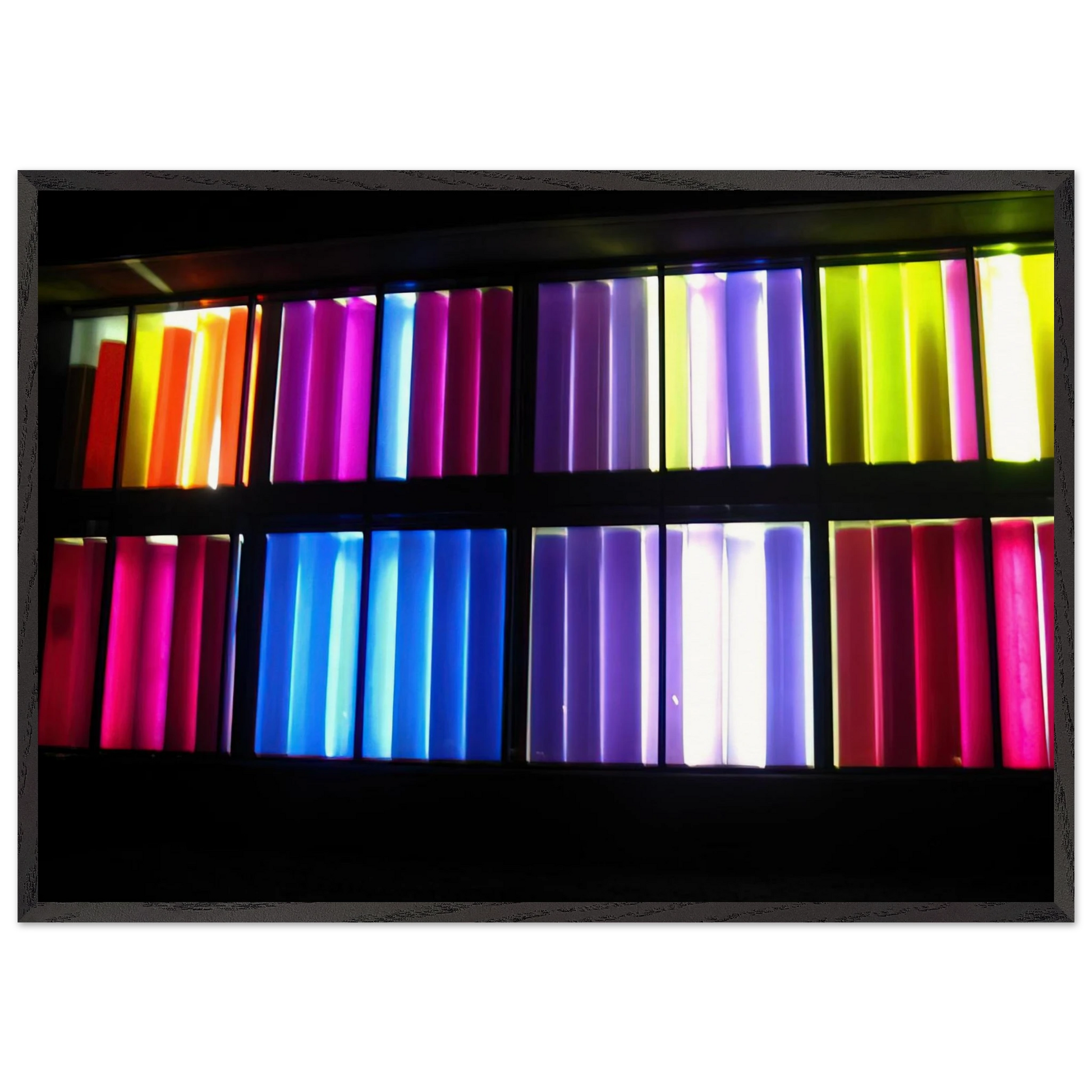 Sun Sonata - 1983 Williamsburg Virginia United States - Gene Davis Framed Art Print – Black Wooden Frame - Default Title - -Framed Art Print