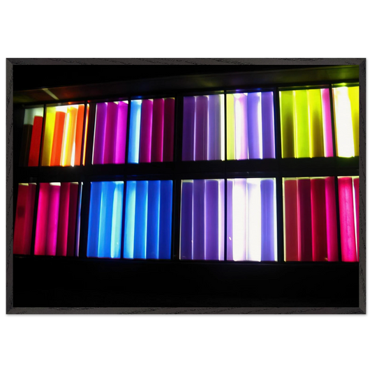 Sun Sonata - 1983 Williamsburg Virginia United States - Gene Davis Framed Art Print – Black Wooden Frame - Default Title - -Framed Art Print