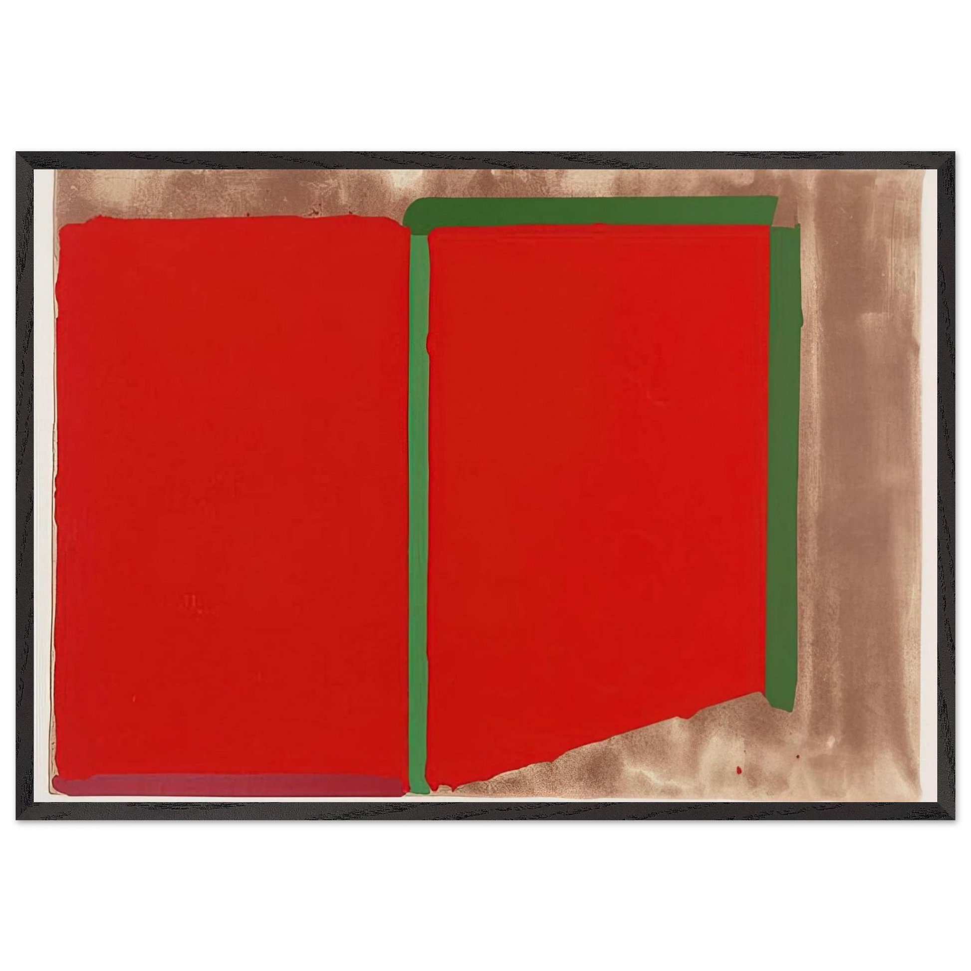 Reds Greens - 1969 - John Hoyland Framed Art Print – Black Wooden Frame - Default Title - -Framed Art Print