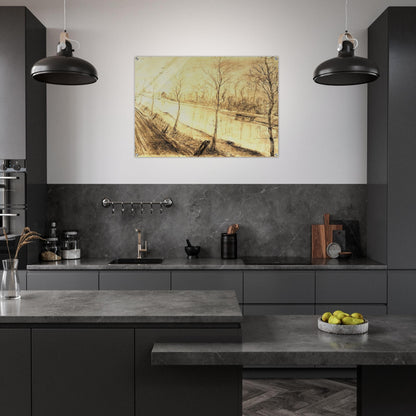 Canal - Vincent van Gogh Acrylic Print - 70x100 cm / 28x40″ inches