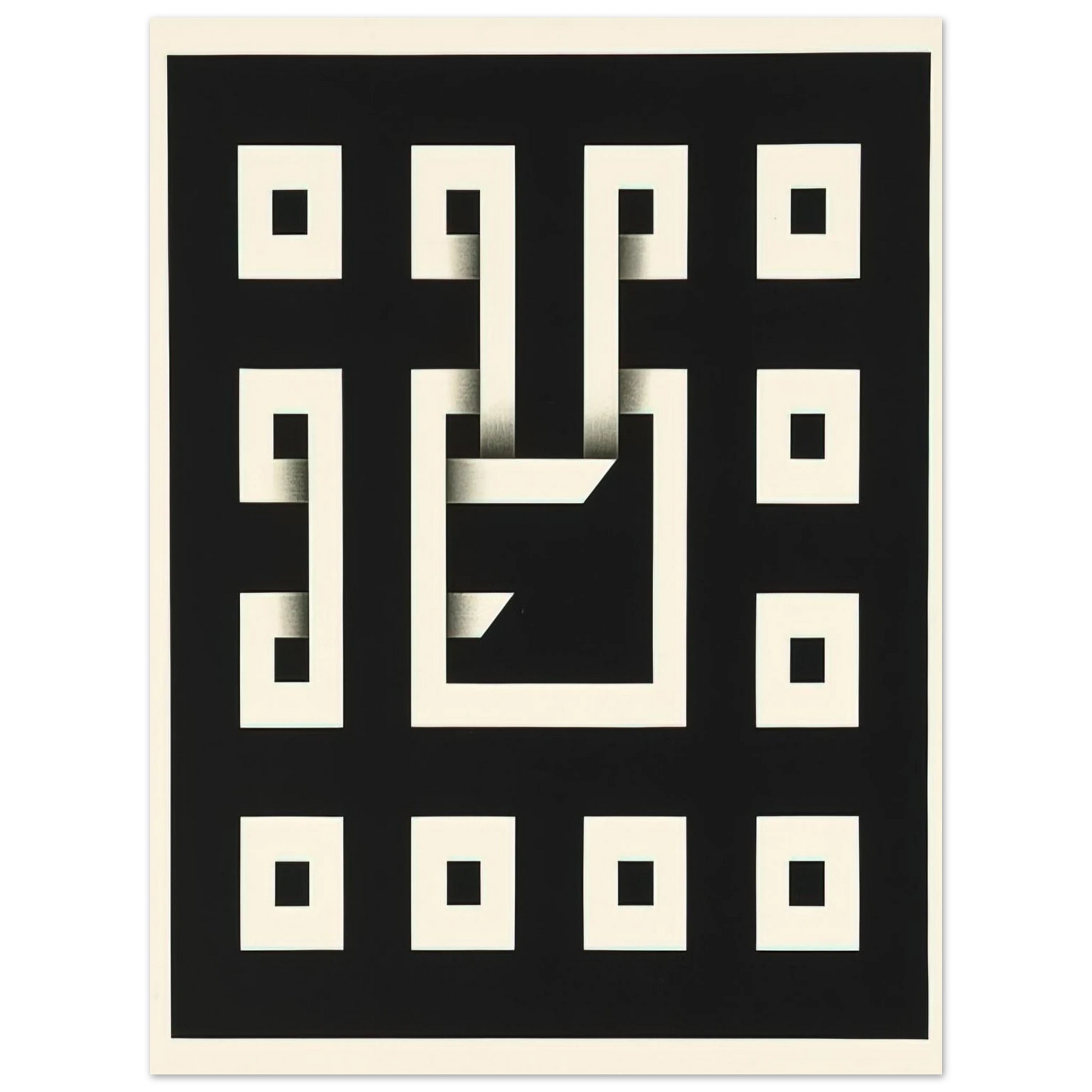 Omar Rayo - Clandestine Game XI - 1968 Fine Art Poster - Default Title