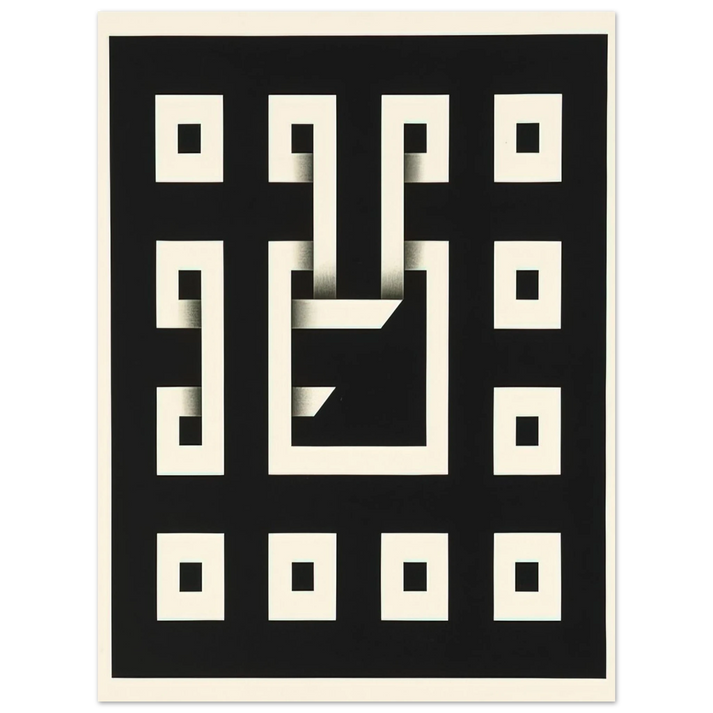 Omar Rayo - Clandestine Game XI - 1968  75x100 cm / 30x40inches Fine Art Poster