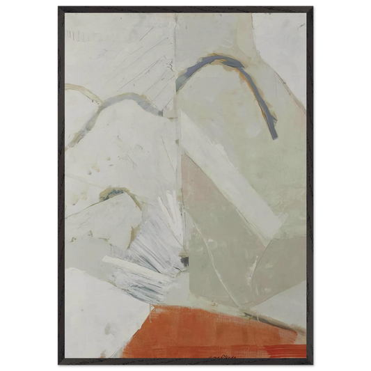 Untitled - 1960 N11 - Kenzo Okada Framed Art Print – Black Wooden Frame - Default Title - -Framed Art Print