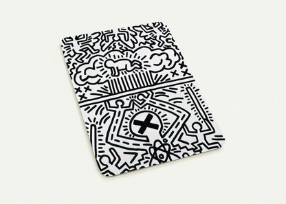 ANTI NUCLEAR RALLY 1982 By Keith Haring Pack of 10 Post Cards | Keith Haring Post Cards | A6 (10.5 x 14.8 cm) - 4.1 x 5.8 inches