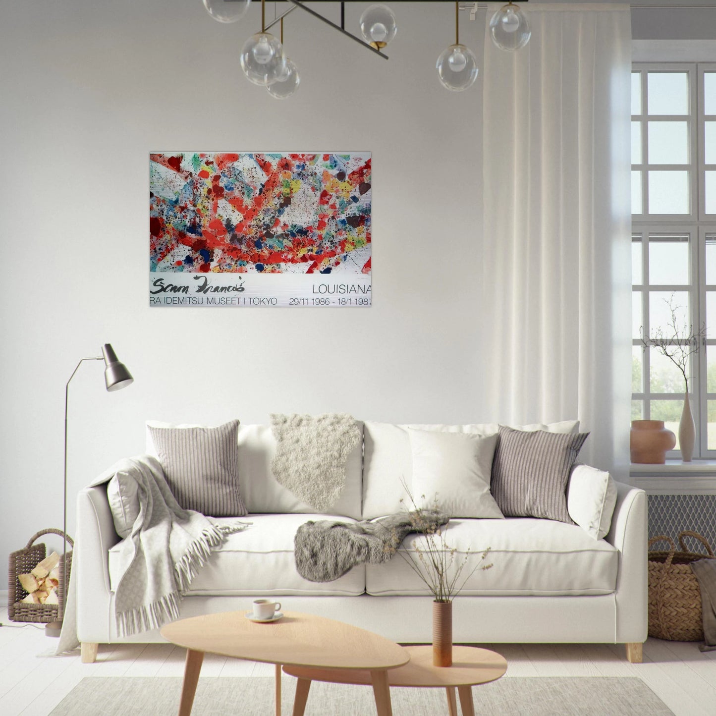 Polar Red - Sam Francis Brushed Aluminum Print - 70x100 cm / 28x40 inches | Sam Francis Aluminum Print | Sam Francis Prints