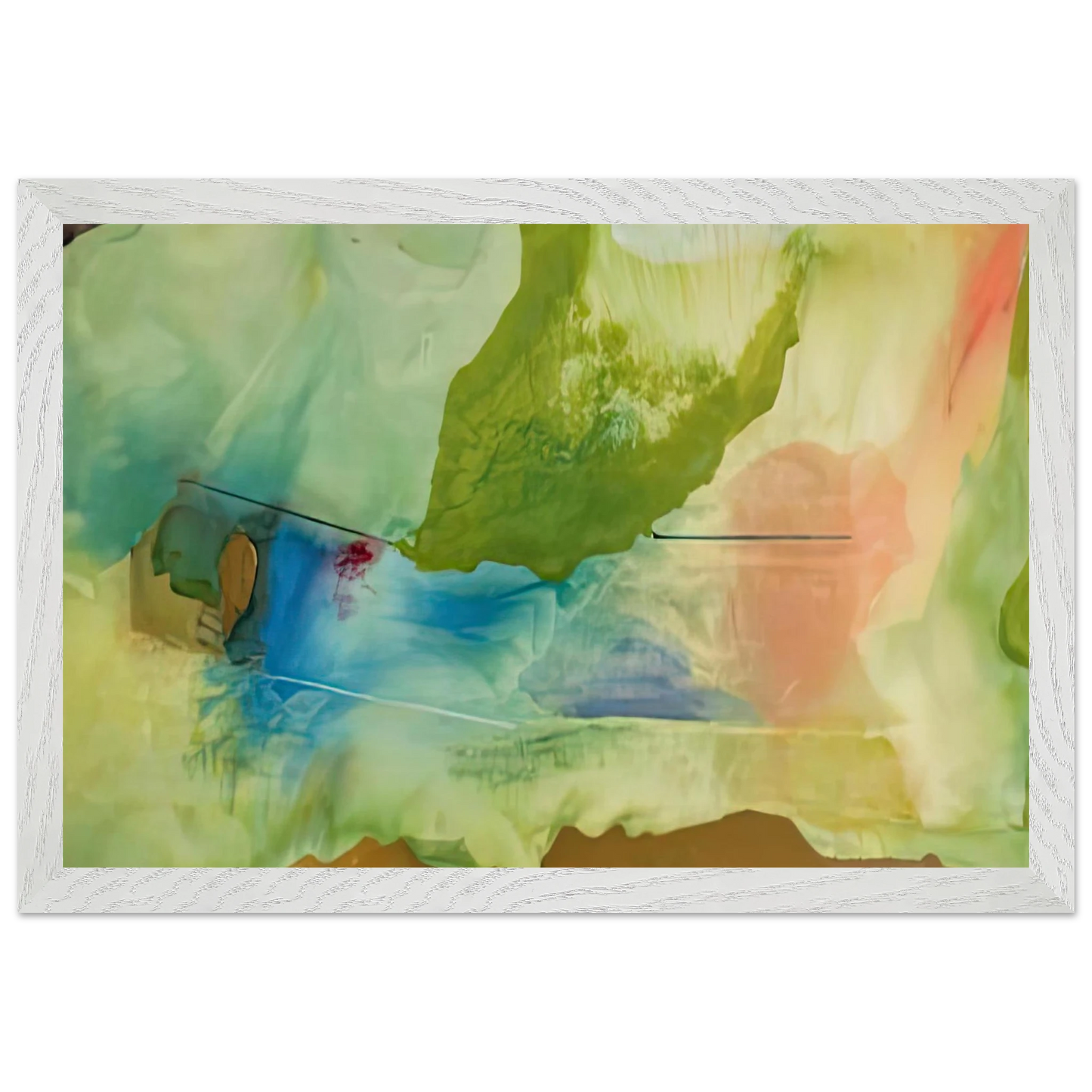 Helen Frankenthaler - Hint from Bassano, 1973- Wall Art - 60x80 cm / 24x32 inches - Premium Wooden Framed Poster With Fine Art Paper - Black frame