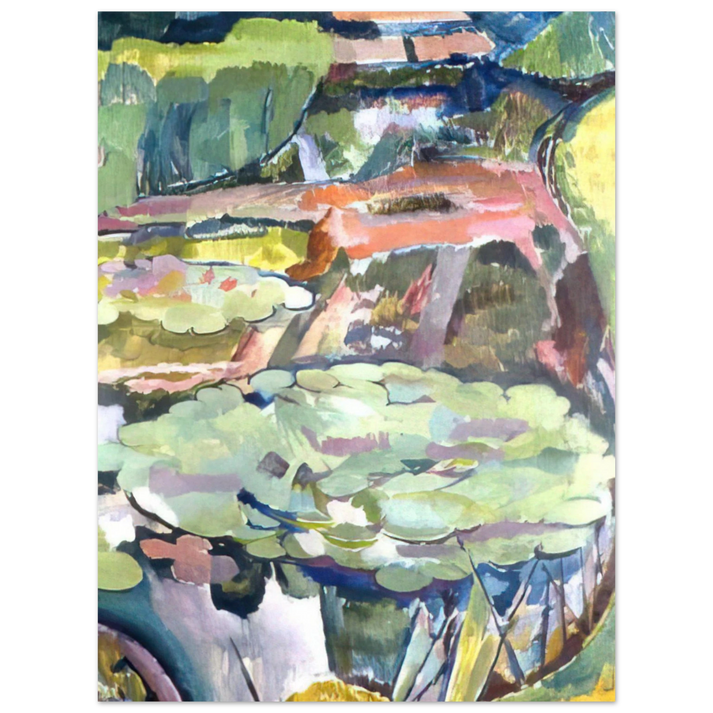 Vanessa Bell - LANDSCAPE WITH A POND AND WATER LILIES 1915  75x100 cm / 30x40inches Fine Art Poster