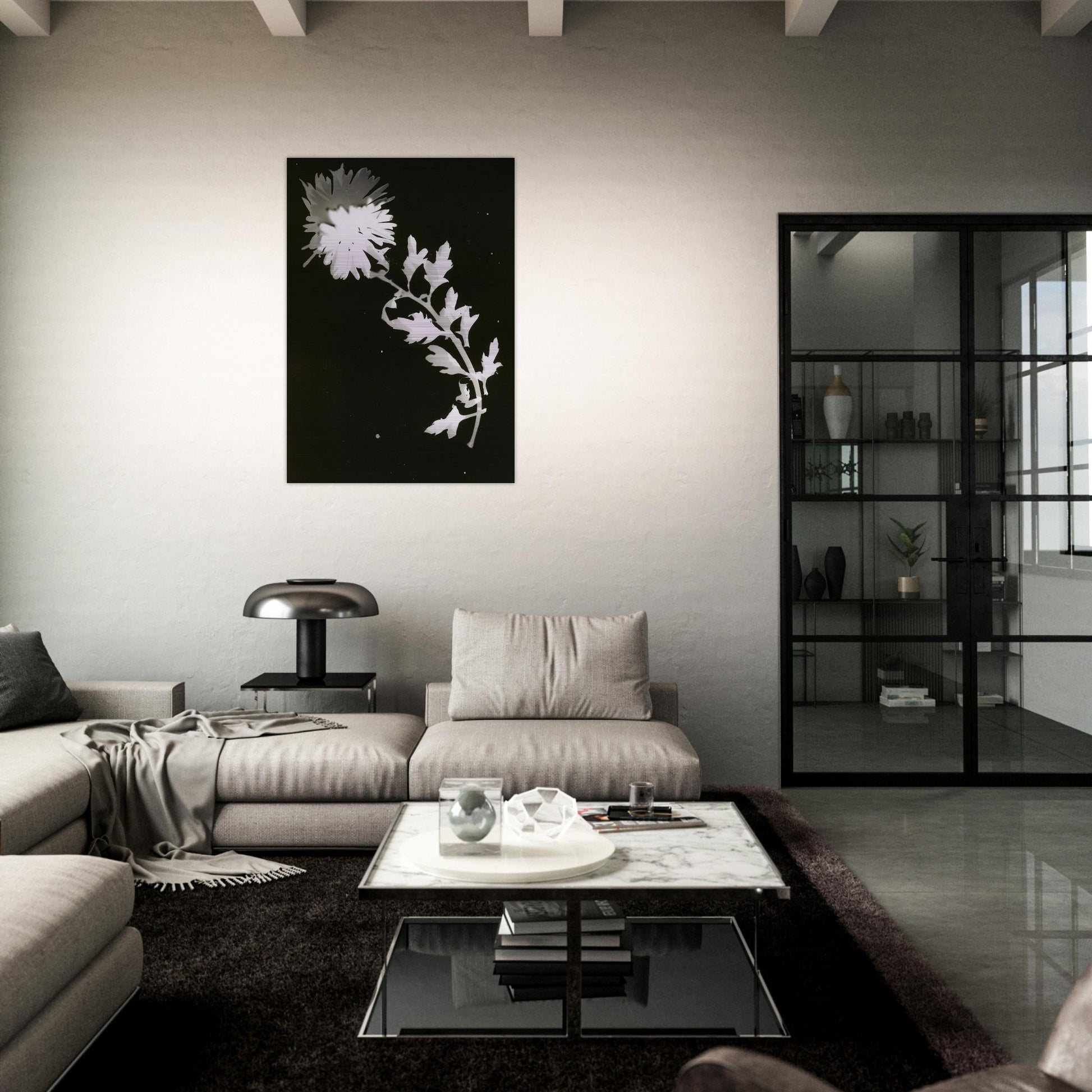 Flower - Laszlo Moholy-Nagy Brushed Aluminum Print - 70x100 cm / 28x40 inches | Laszlo Moholy-Nagy Aluminum Print | Laszlo Moholy-Nagy Prints