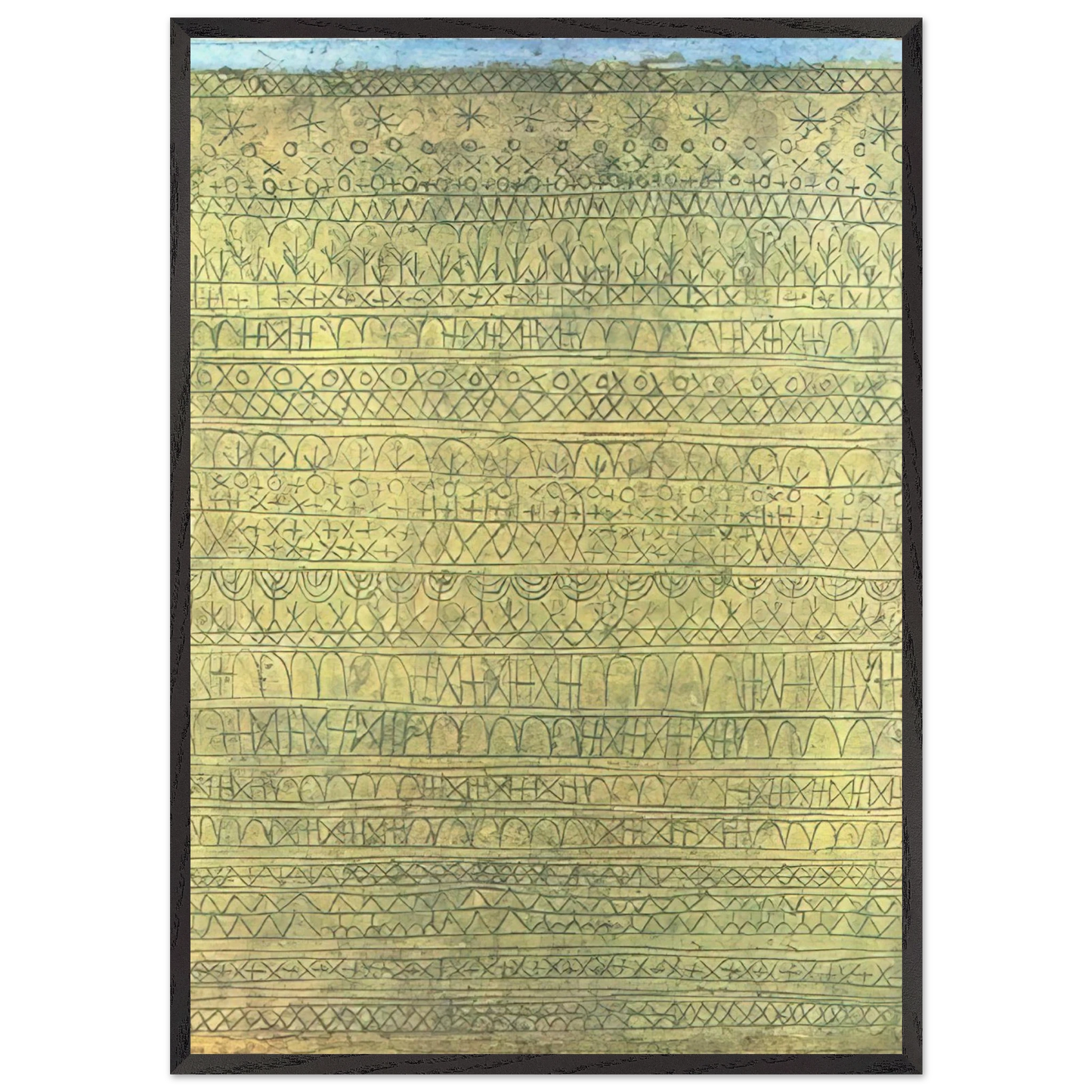 PASTORAL RHYTHMS 1927 - Paul Klee Framed Art Print – Black Wooden Frame - Default Title - -Framed Art Print