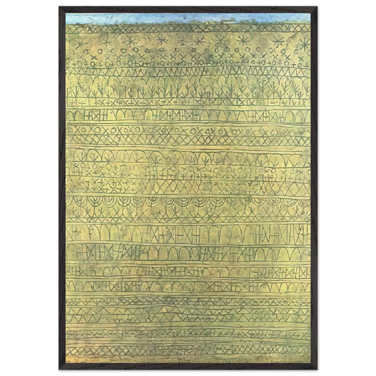 PASTORAL RHYTHMS 1927 - Paul Klee 70x100 cm / 28x40 inches Framed Art Print – Black Wooden Frame