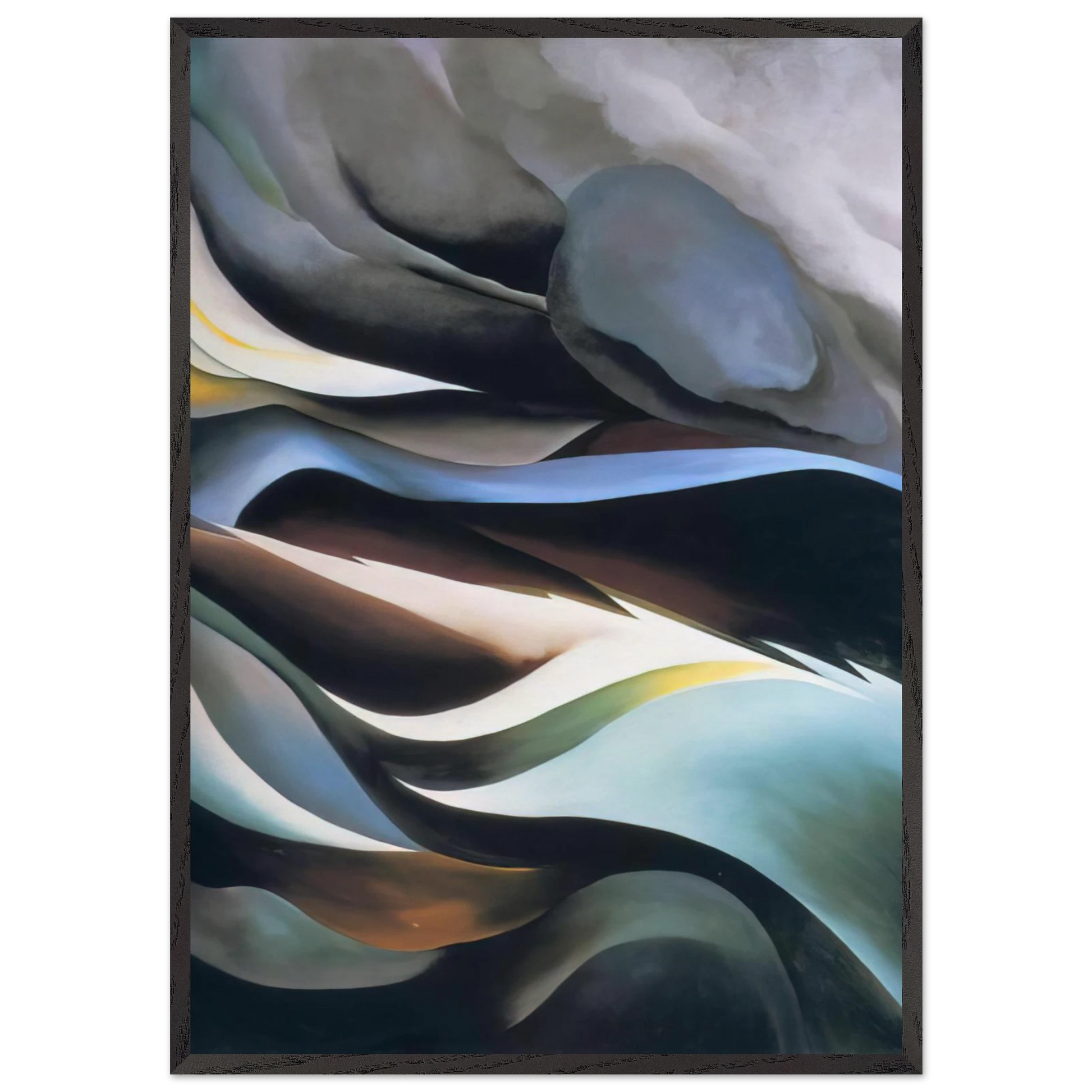 From the Lake - Georgia OKeeffe 70x100 cm / 28x40 inches Framed Art Print – Black Wooden Frame
