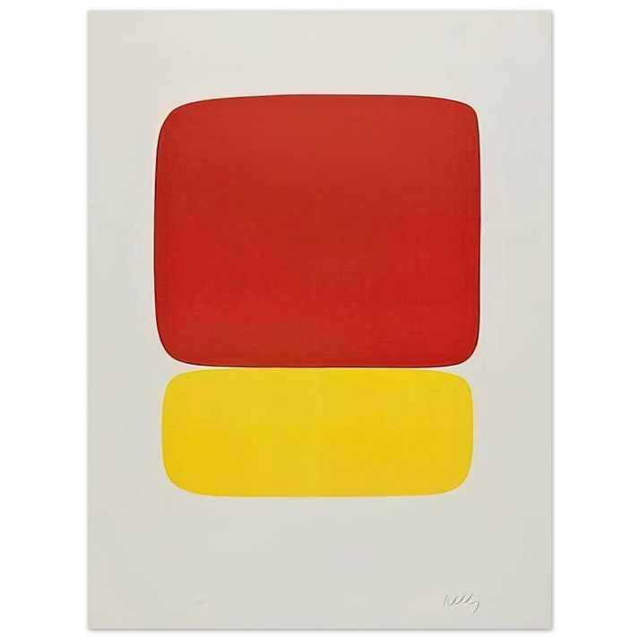 Ellsworth Kelly - Red over Yellow  75x100 cm / 30x40inches Fine Art Poster