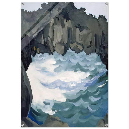 Black Lava Bridge, Hana Coast-No. I - Georgia O'Keeffe Acrylic Print - 70x100 cm / 28x40″ inches