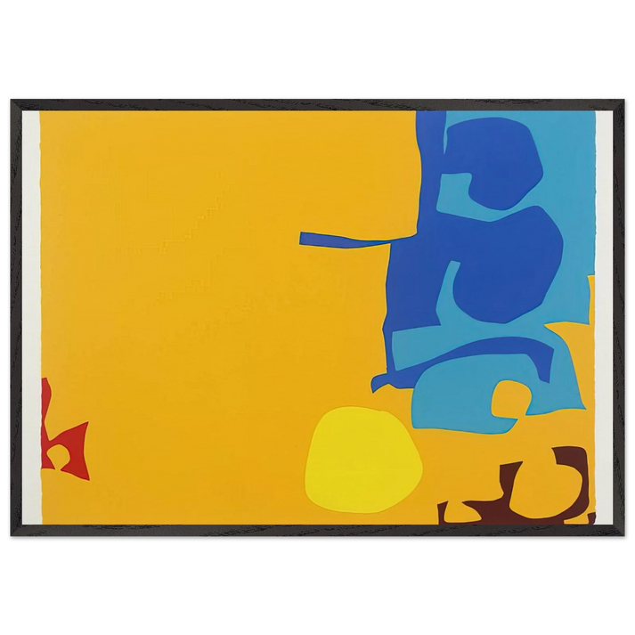 Blues Dovetailed in Yellow - 1970 - Patrick Heron 70x100 cm / 28x40 inches Framed Art Print – Black Wooden Frame