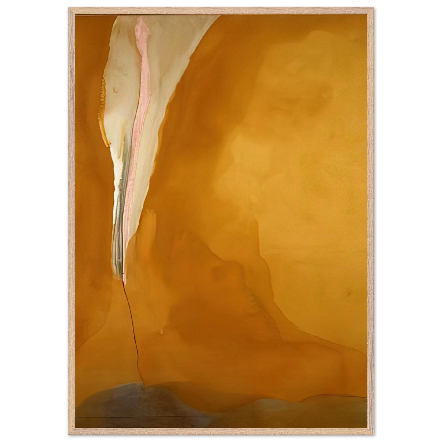 Helen Frankenthaler - Coral Wedge - 1972 Wall art - 30x40 cm / 12x16 inches - Premium Wooden Framed Poster With Fine Art Paper - White frame