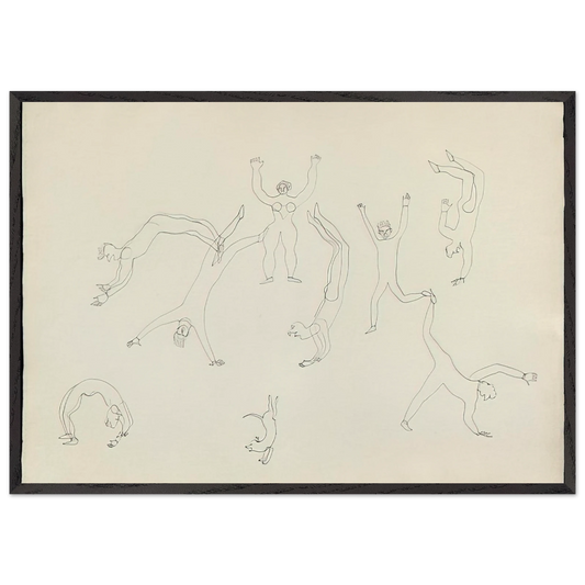 THE TUMBLERS II 1931 - Alexander Calder Framed Art Print – Black Wooden Frame - Default Title - -Framed Art Print