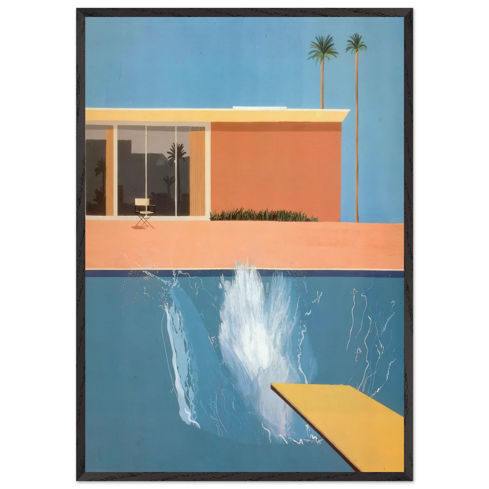 David Hockney N19 - David Hockney 70x100 cm / 28x40 inches Framed Art Print – Black Wooden Frame | David Hockney Art | Artwork by David Hockney