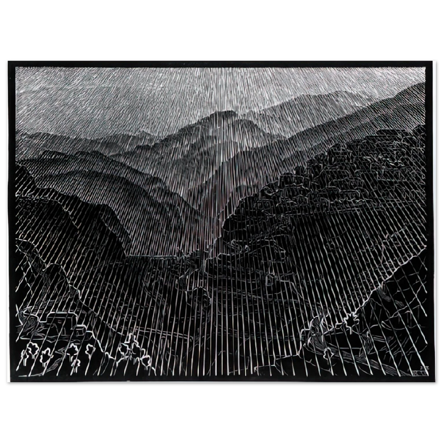 MC Escher - ROSSANO CALABRIA FEBRUARY 1931 1931 Wall Art - 21x29.7 cm / 8x12" - Fine Art Poster - -