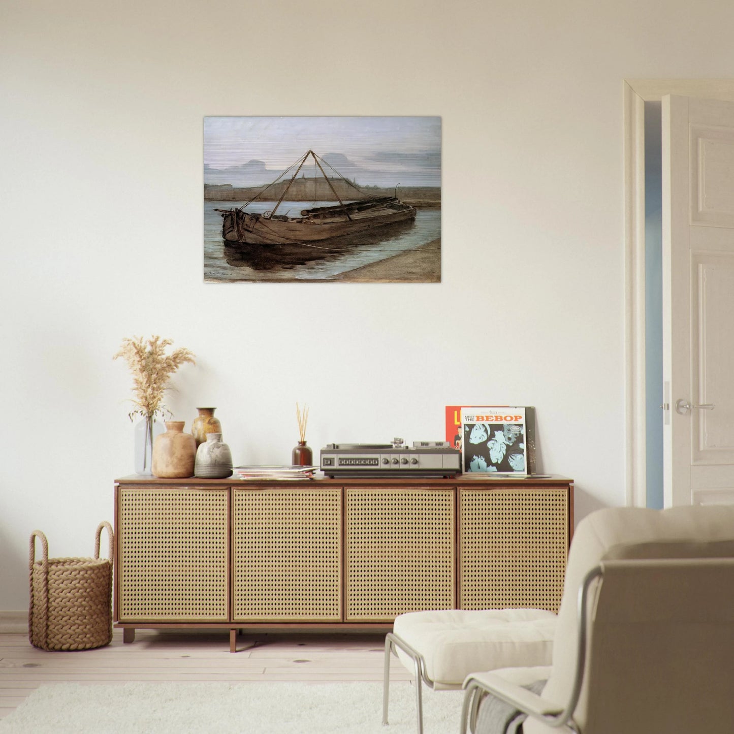 Evening at Weesperzijde Sun - Piet Mondrian Brushed Aluminum Print - 70x100 cm / 28x40 inches | Piet Mondrian Aluminum Print | Piet Mondrian Prints