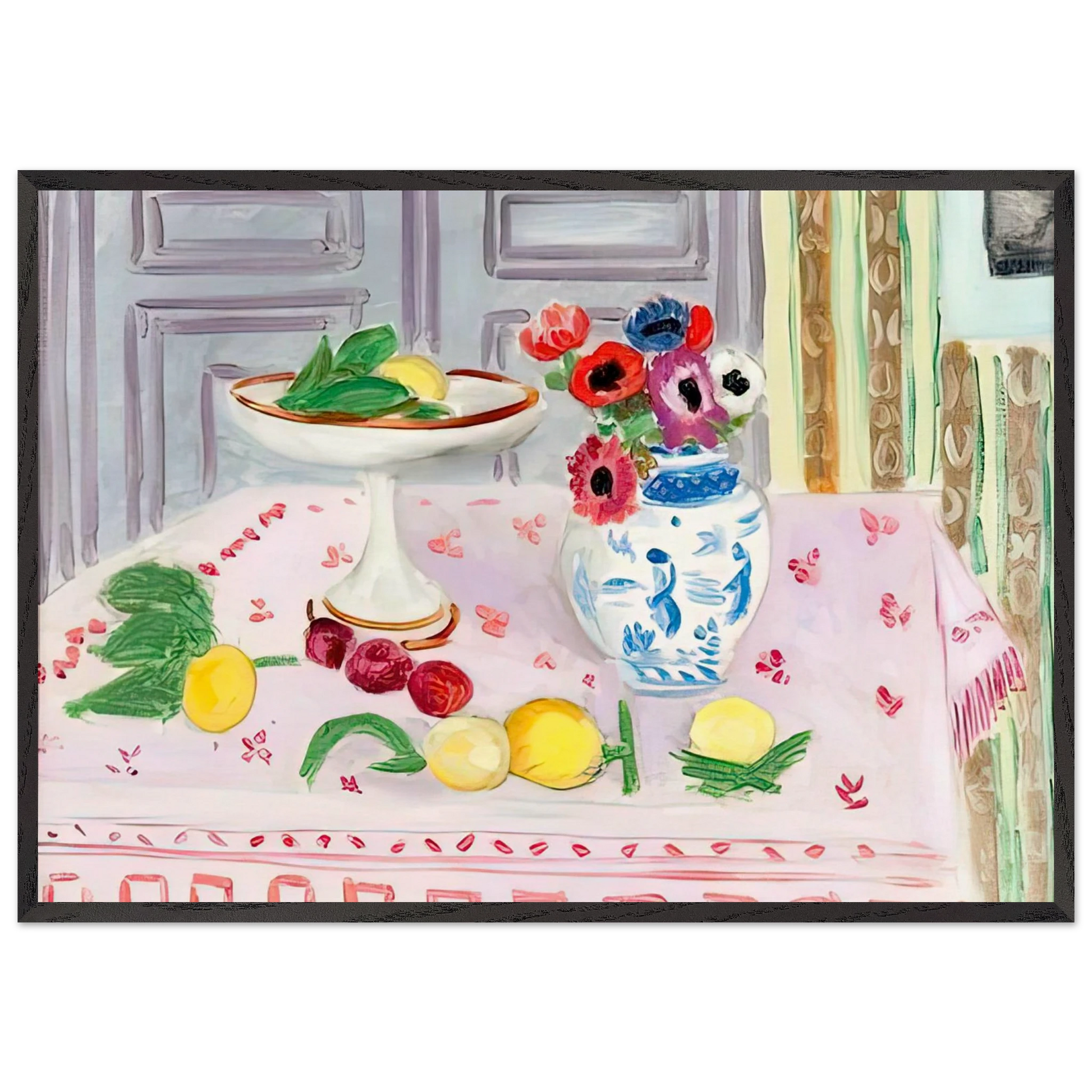 THE PINK TABLECLOTH 1925 - Henri Matisse Framed Art Print – Black Wooden Frame - Default Title - -Framed Art Print