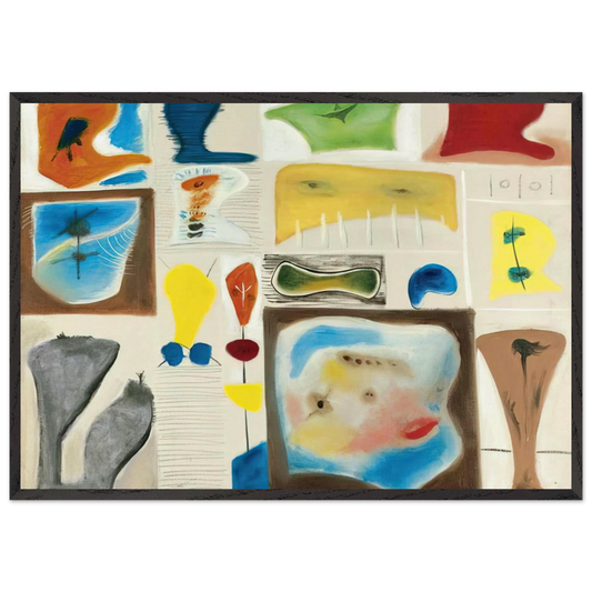 A palette of imagery - 1944 - Adolph Gottlieb Framed Art Print – Black Wooden Frame - Default Title - -Framed Art Print