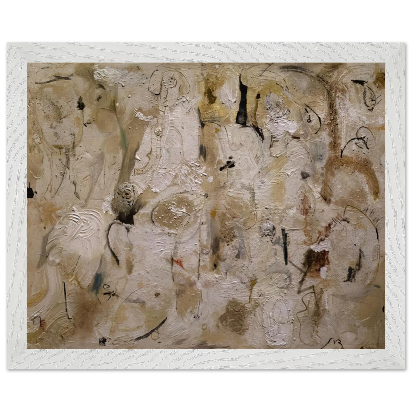 Helen Frankenthaler - Painted on 21st Street - 1951 Wall art - A3 (29.7 x 42  cm) - Premium Wooden Framed Poster With Fine Art Paper - White frame