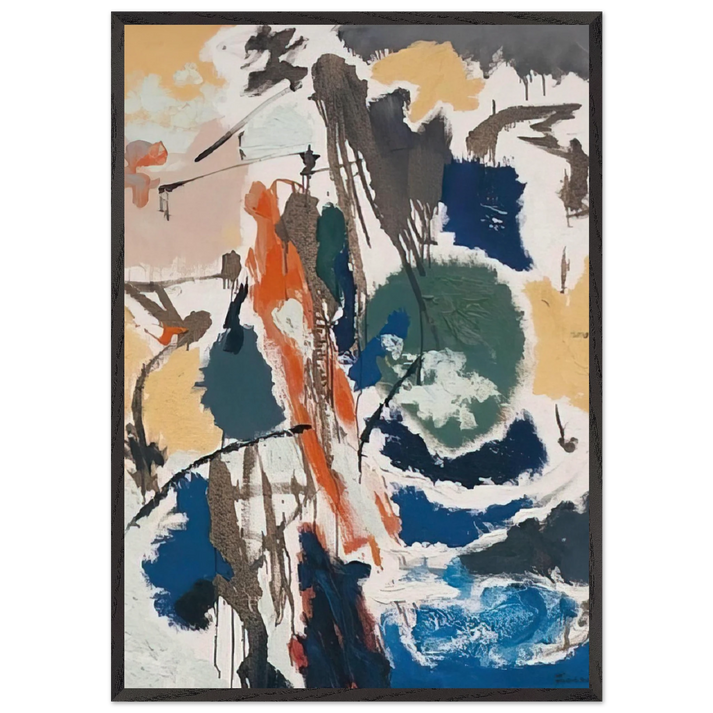 Outdoors - 1952 - John Ferren 70x100 cm / 28x40 inches Framed Art Print – Black Wooden Frame