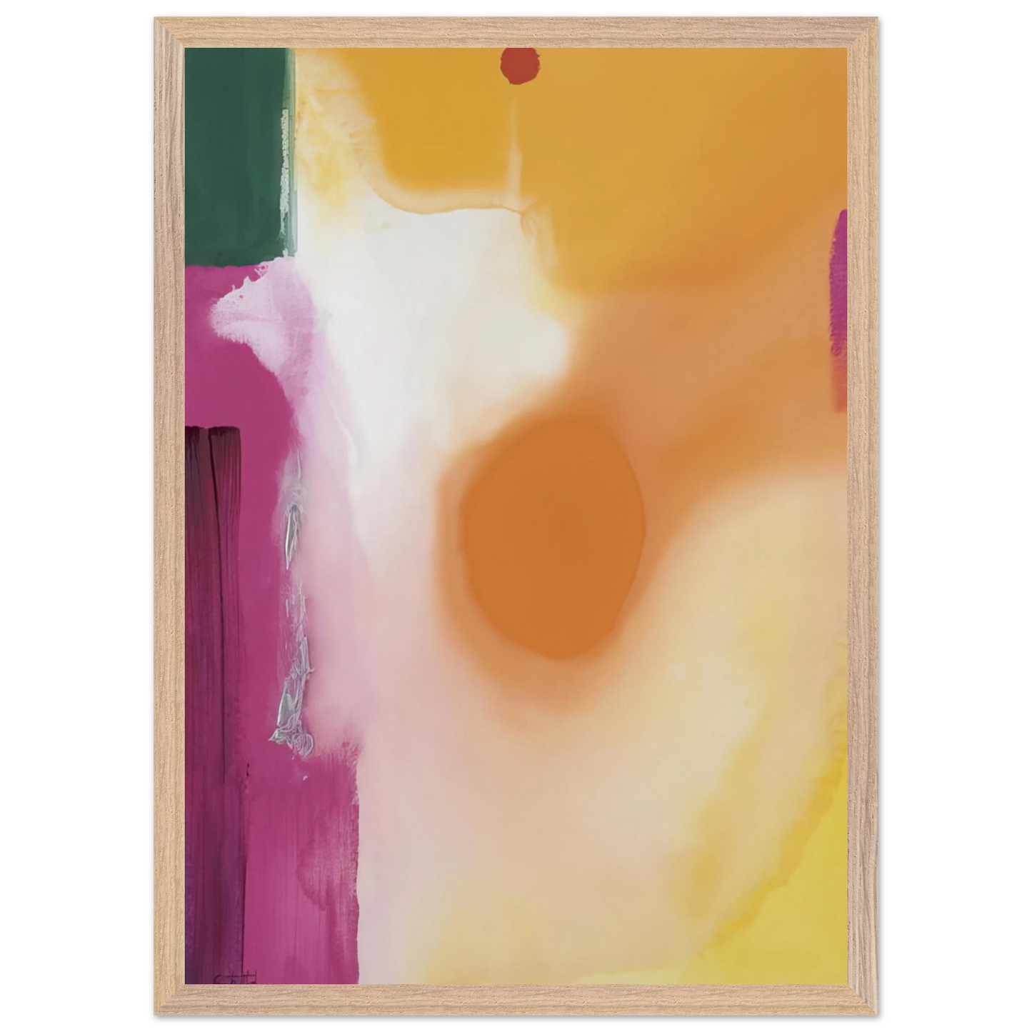 Helen Frankenthaler - Bullseye - 1989 Wall art - 30x40 cm / 12x16 inches - Premium Wooden Framed Poster With Fine Art Paper - White frame