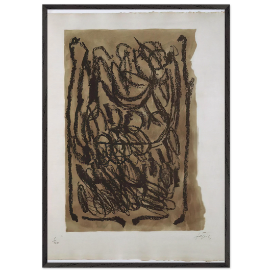 EL PA A LA BARCA 1963 - Antoni Tapies Framed Art Print – Black Wooden Frame - Default Title - -Framed Art Print