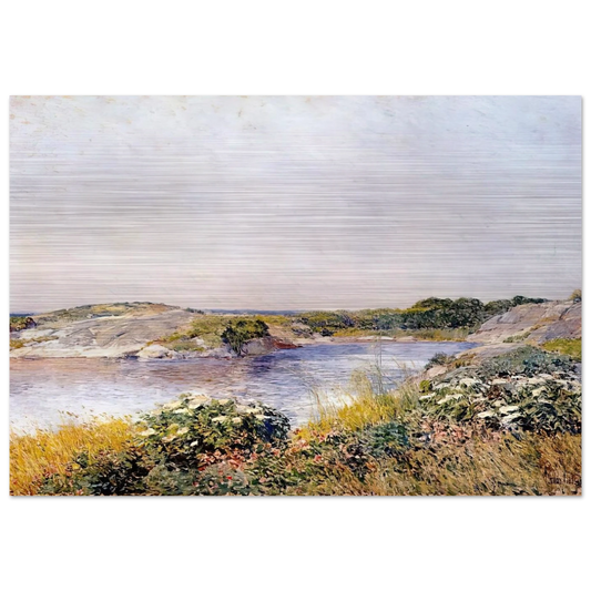 The Little Pond, Appledore - Childe Hassam Brushed Aluminum Print - 70x100 cm / 28x40 inches | Childe Hassam Aluminum Print | Childe Hassam Prints