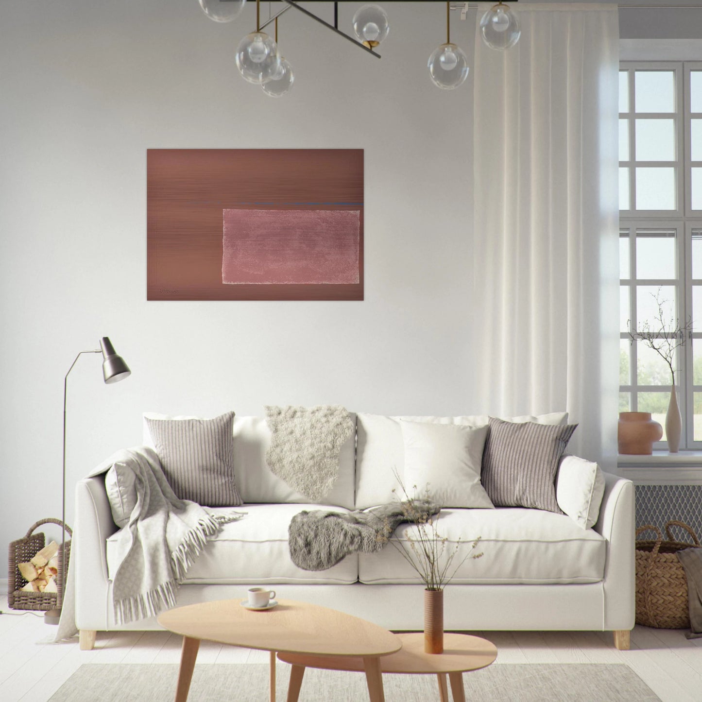 Spartan Sun Box I - Color Field Painting - Theodoros Stamos Brushed Aluminum Print - 70x100 cm / 28x40 inches | Theodoros Stamos Aluminum Print | Theodoros Stamos Prints