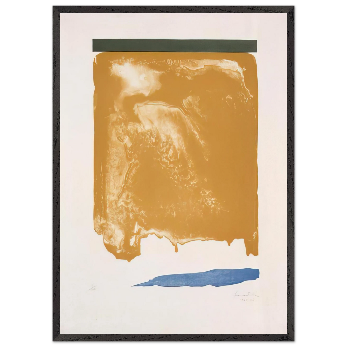 Helen Frankenthaler - Persian Garden - 1966 Wall art - 50x70 cm / 20x28 inches - Premium Wooden Framed Poster With Fine Art Paper - White frame