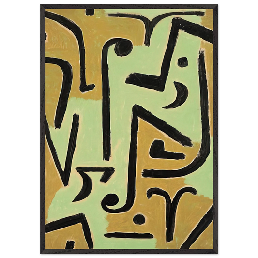 HALME 1940 - Paul Klee 70x100 cm / 28x40 inches Framed Art Print – Black Wooden Frame