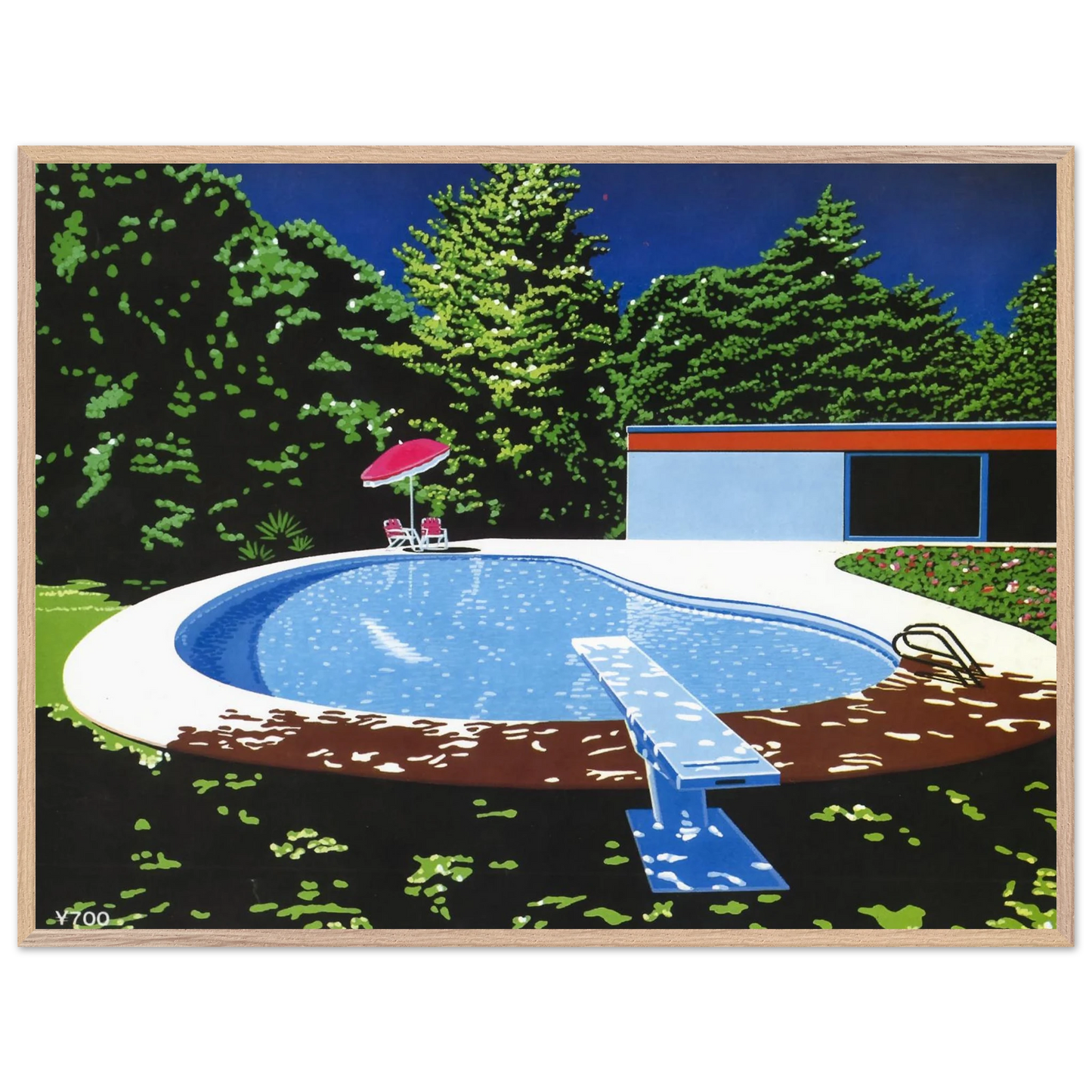 Hiroshi Nagai - NIAGARA 07SH 944 Wall Art - 60x80 cm / 24x32 inches - Premium Wooden Framed Poster With Fine Art Paper - White frame
