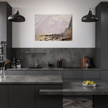 THE CLIFFS OF DOUVRES 1881 - Theo van Rysselberghe Acrylic Print - 70x100 cm / 28x40″ inches | Theo van Rysselberghe Wall Art | Theo van Rysselberghe Prints