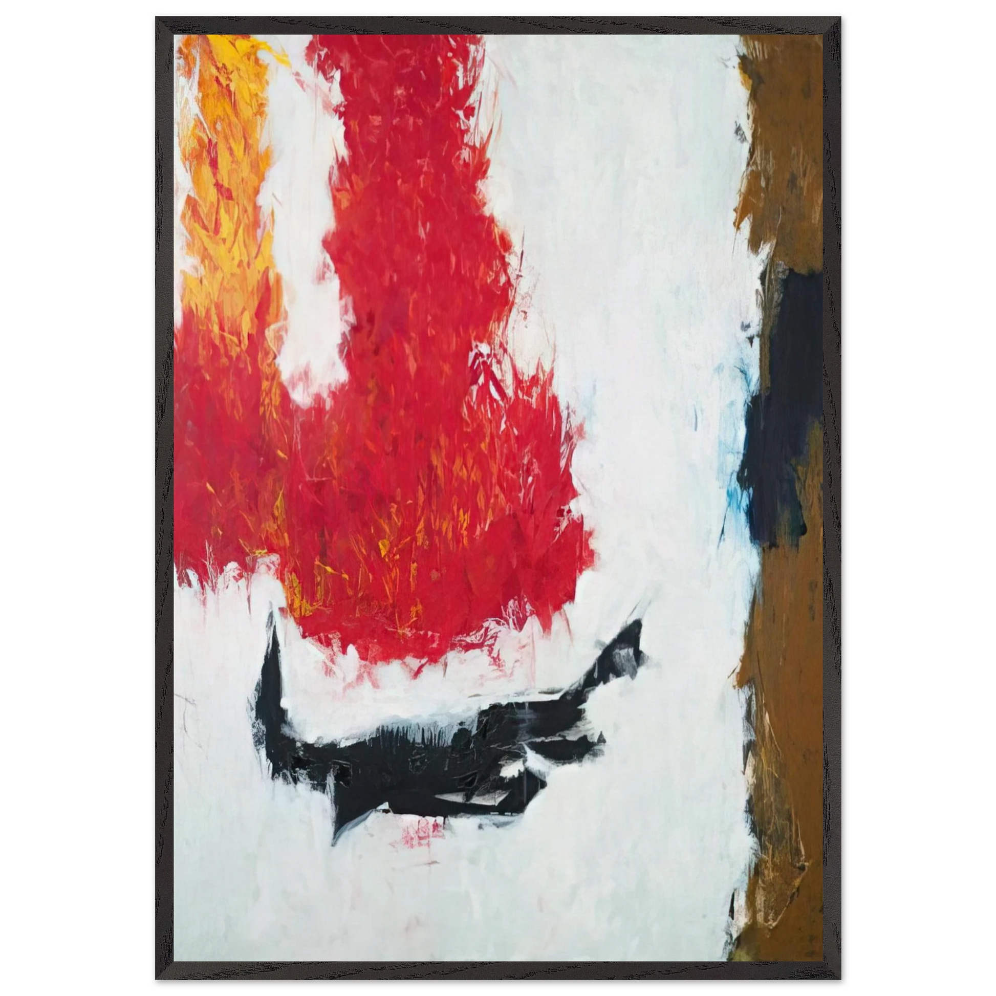 High Snow Low Sun - 1960 - Theodoros Stamos Framed Art Print – Black Wooden Frame - Default Title - -Framed Art Print