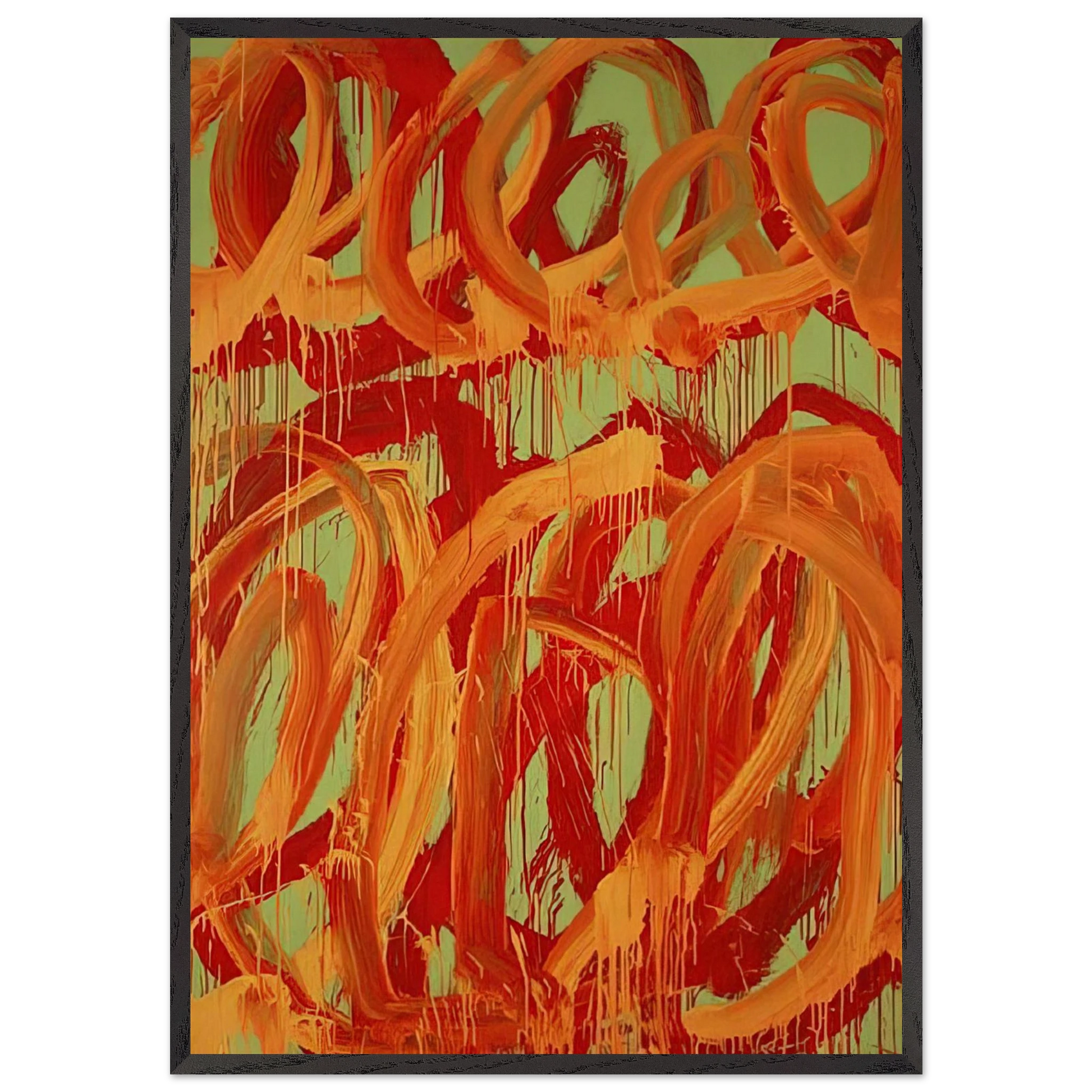 Camino Real  IV  - Cy Twombly Framed Art Print – Black Wooden Frame - Default Title - -Framed Art Print