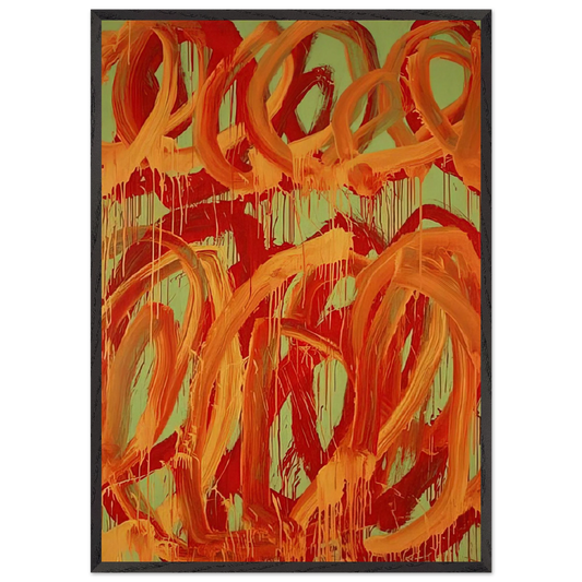 Camino Real  IV  - Cy Twombly 70x100 cm / 28x40 inches Framed Art Print – Black Wooden Frame